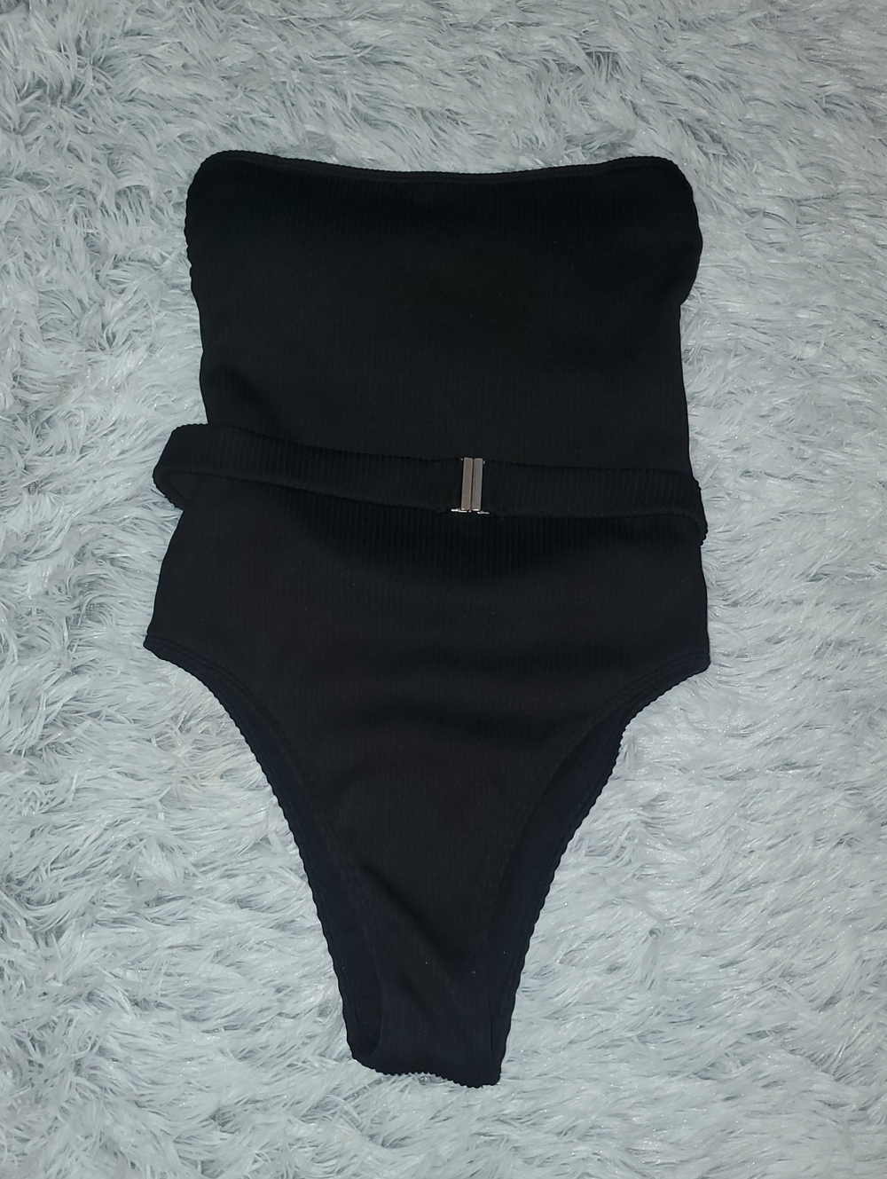 *Abercrombie & Fitch Ribbed Bandeau Belted One Piece Bathing Suit*